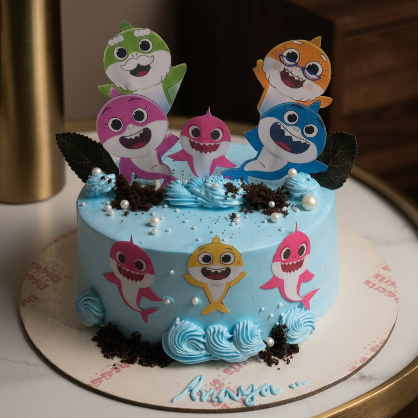 Baby Shark Theme Cake