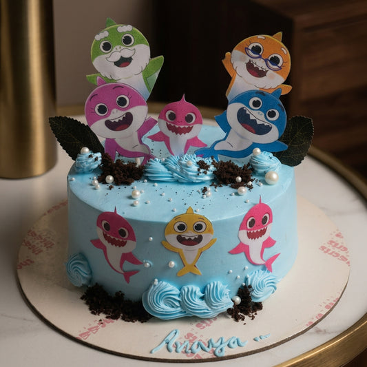 Baby Shark Theme Cake