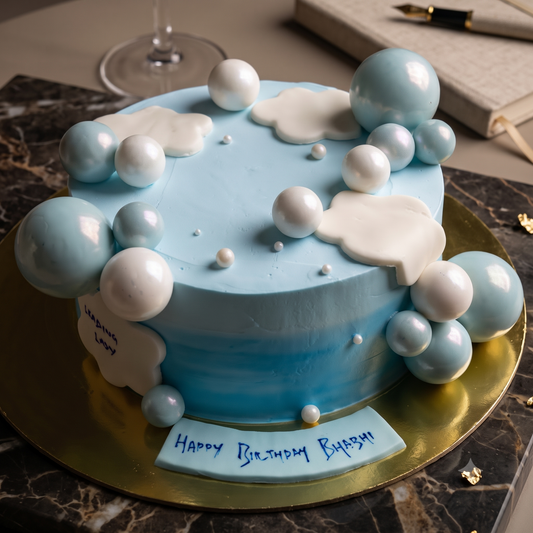 Blue Cloud Cake