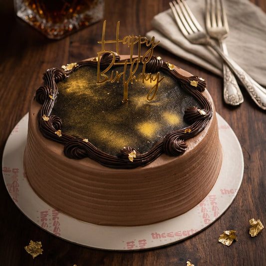 Golden Galaxy Chocolate Truffle Cake
